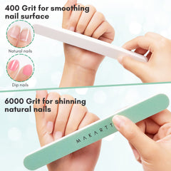 Makartt Nail Buffer white side 6000 grit delivers a glossy finish