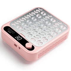 Makartt Larina pink nail dust collector front view for a clean, professional workspace.