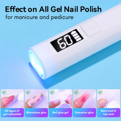 Makartt UV nail lamp with LCD display enables precise timer control.