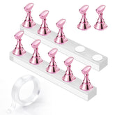 Makartt nail-stand for nails art display holds designs securely for easy viewing