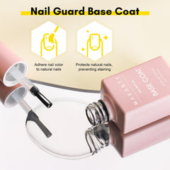 Nails showcase glossy finish after Makartt top coat application.