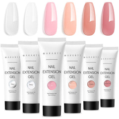 Makartt Poly Nail Gel Kit con 6 colores neutros para extensiones duraderas