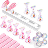 Makartt press-on nails stand with clear base for easy painting and display.
