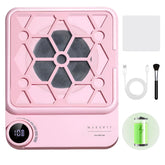 Makartt ERYNOS rechargeable nail dust collector with 5500 RPM suction for a clean acrylic session.