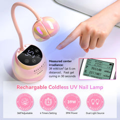 Makartt cordless UV LED lamp for on-the-go manicures.