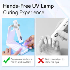 Makartt UV Nail Lamp Stand 360 rotation for complete, even curing.