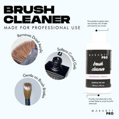 MakarttPro brush conditioner application showing softness and smoother acrylic work.