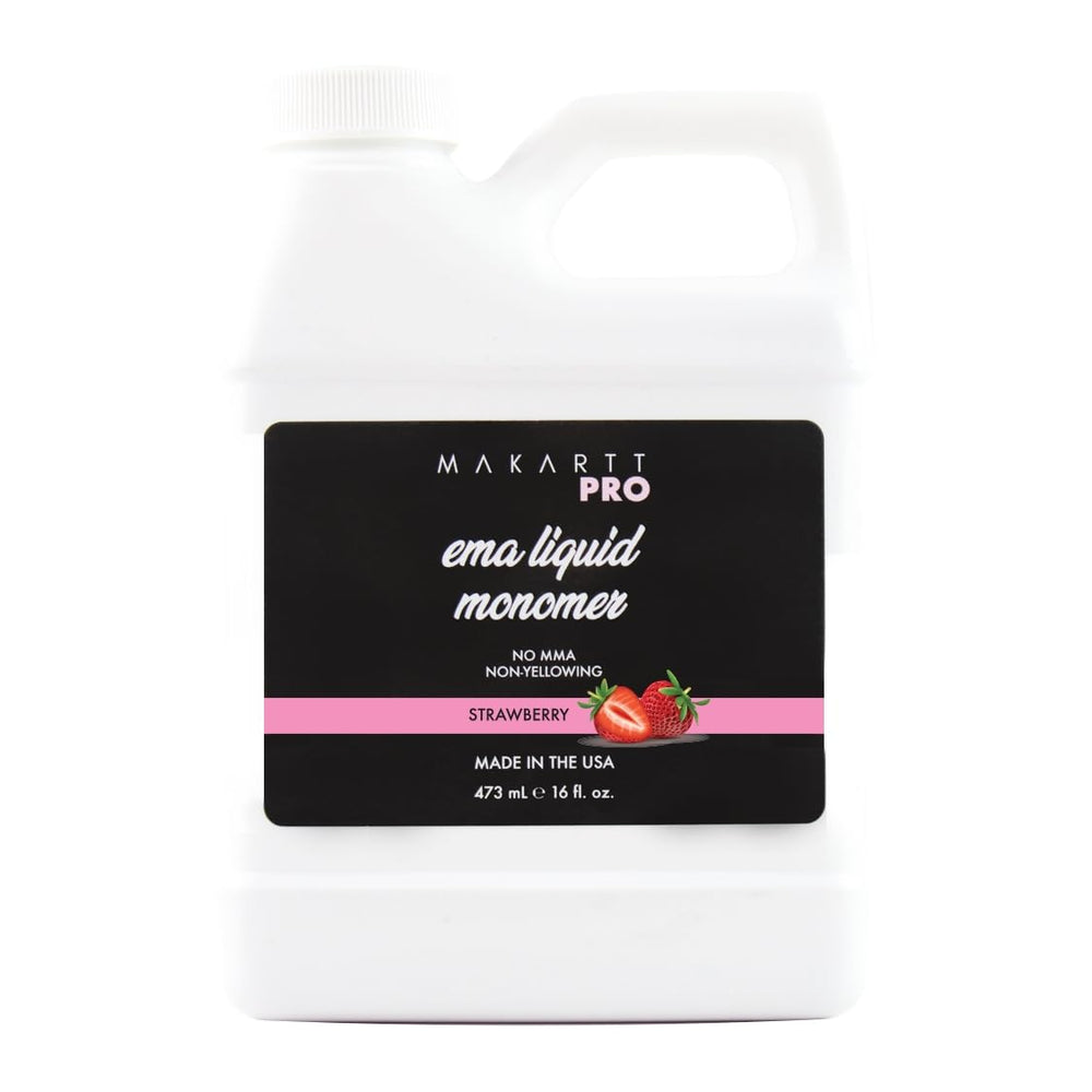 MakarttPro strawberry scented monomer bottle with secure cap for leak-free storage.