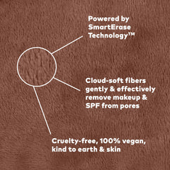 MakeUp Eraser ultra-soft fabric suitable for sensitive skin.