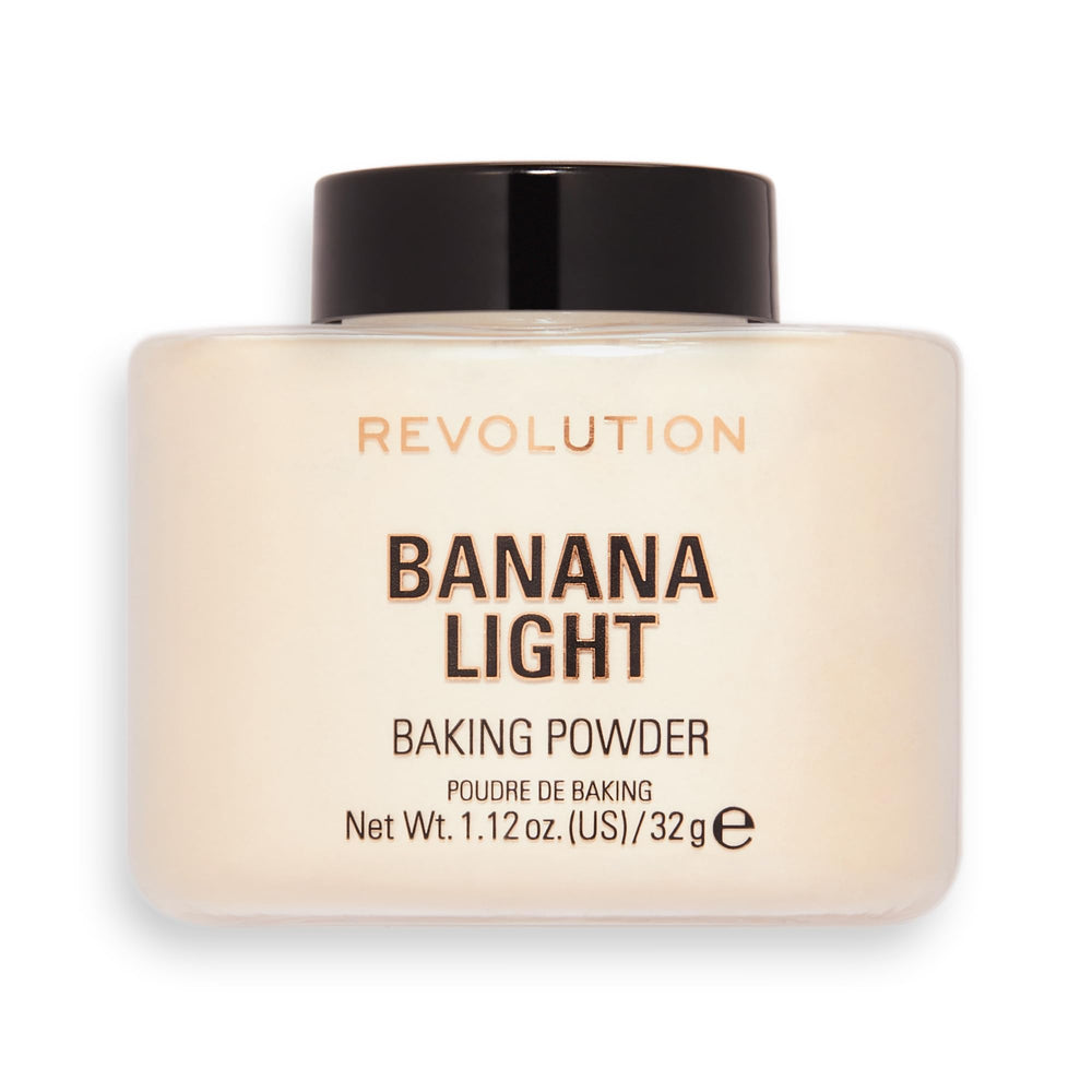 Polvo Makeup Revolution Banana Light para sellar base y controlar brillo