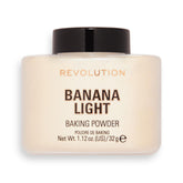 Polvo Makeup Revolution Banana Light para sellar base y controlar brillo