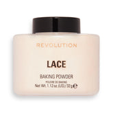 Makeup Revolution polvo libre Lace, empaque compacto, ayuda a fijar la base sin brillo