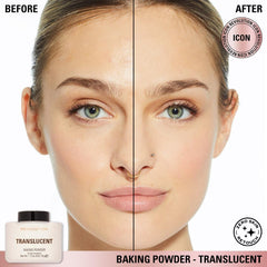Makeup Revolution polvo-mate-acabado: reduce brillos y deja piel suave y uniforme.