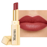 MAKI YIKA Moisture Mauve Red lipstick packaging for everyday use and on-the-go touch-ups.