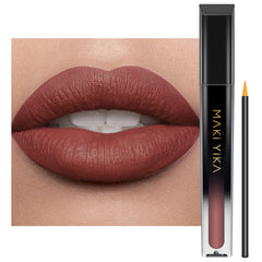 MAKI YIKA labial-mate-marron: color intenso y definición duradera para el día.