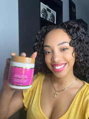 Uso leave-in de Makof Beauty Chebe Butter para hidratación diaria y brillo.