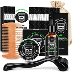 MALE GOD Beard Growth Oil bottle for thicker, healthier facial hair and easier application.