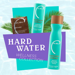 Malibu C hard water treatment being applied to damp hair