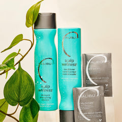 Malibu C Scalp Wellness Conditioner bottle dispense enables easy conditioning care for dry scalp