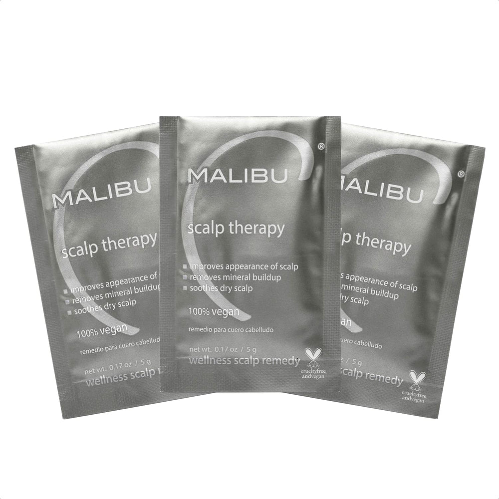 Malibu C-terapia-cabello-exfoliante: exfoliante suave para cuero cabelludo, revitaliza la piel.