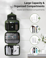 Maliton Toiletry Bag large-capacity holds multiple bottles for organized packing.
