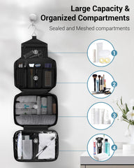 Maliton toiletry bag organized compartments preserving cosmetics and essentials.
