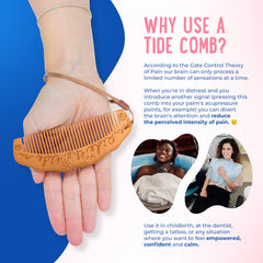 Mama Natural Tide birth comb engraved Ride the Tide for encouragement during contractions.