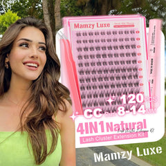 Mamzy Luxe CC-curly lash clusters blend with natural lashes for balanced volume