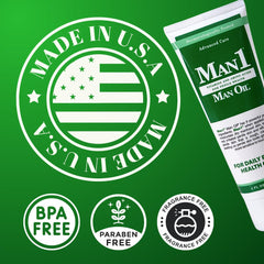 Man1 Man Oil penile health cream tube-dispense image emphasizing consistent, user-friendly packaging.