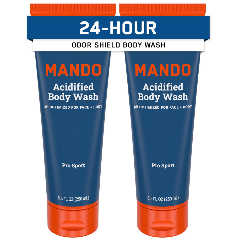 Mando Odor Shield bottle front view highlighting the label for long-lasting freshness.