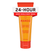 Mando Odor Shield bottle with bourbon leather scent offers long-lasting freshness.