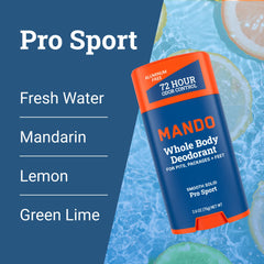 Mando Pro Sport packaging emphasizes long-lasting protection.