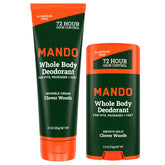 Mando invisible cream tube shows smooth, all-day odor control.
