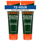Mando Whole Body Deodorant invisible cream tube for all-day odor protection.