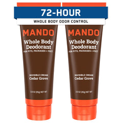 Mando Whole Body Deodorant invisible cream for men with 72-hour odor control