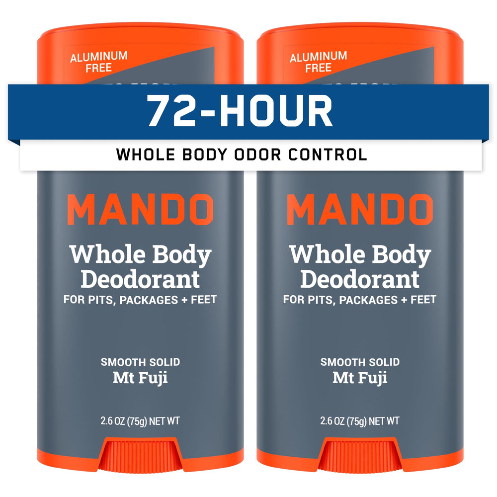 Mando Whole Body Deodorant stick in Mt Fuji scent for all-over odor control.