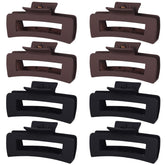 Mandydov 8 Pcs Large Hair Claw Clip in black shows strong hold for various hair types.