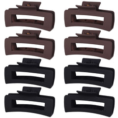 Mandydov 8 Pcs Large Hair Claw Clip in black shows strong hold for various hair types.