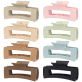 Mandydov 8-pack large matte hair claw clip provides secure, non-slip hold.