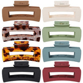 Mandydov large claw clip in leopard print grips thick hair securely during workouts