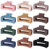 Mandydov square matte hair claw clip, 3.5 inches, secure workout-ready grip.