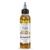 The Mane Attraction extra-strength rosemary-fenugreek oil bottle promotes scalp nourishment