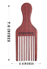 MANEJACK wooden comb used on beard for even distribution and neat styling.