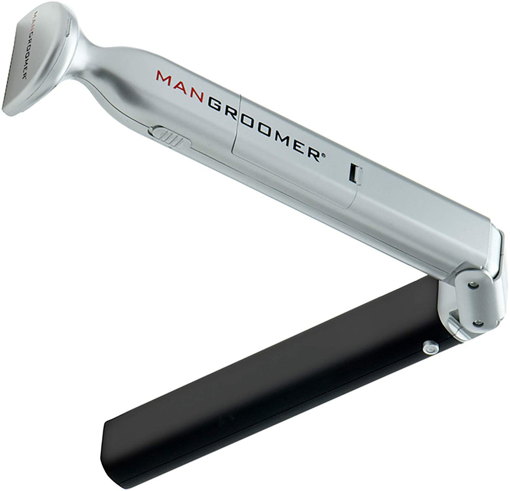 Mangroomer back shaver extended handle enables reaching hard-to-reach back areas.