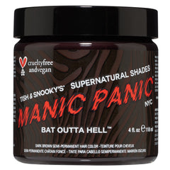 MANIC PANIC Bat Outta Hell dark espresso brown jar for bold, semi-permanent color
