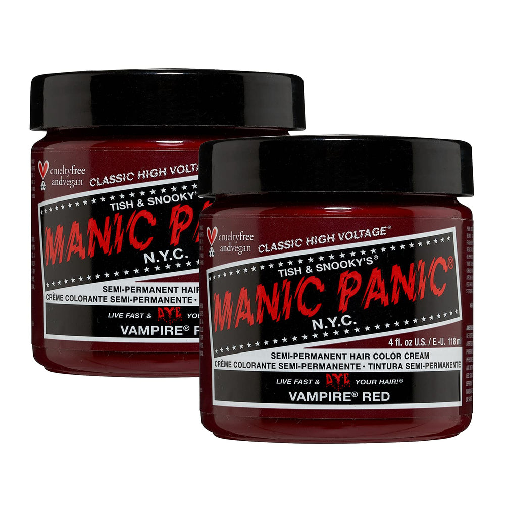 MANIC PANIC Vampire Red bottle ready for rich color application