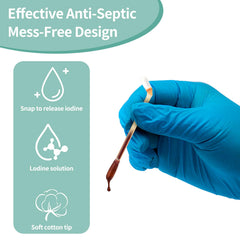 Manna MedTech iodine swabs snap flow action demonstrates mess-free activation