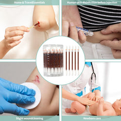 Manna MedTech iodine swabs soft organic cotton tip suitable for delicate skin