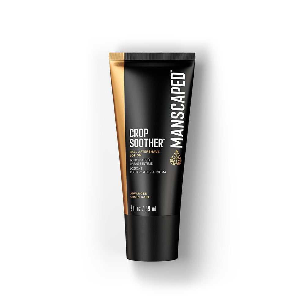 MANSCAPED Crop Soother bottle front showing soothing post-shave relief.