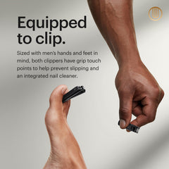 MANSCAPED Shears 3.0 nail file shaping with medium grit.